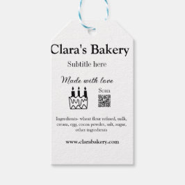 Etiqueta Para Presente Bagaço de padaria adiciona ingredientes feitos com