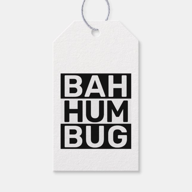 Etiqueta Para Presente Bah Humbug (Frente)