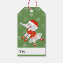 Bailarina Elefante Natal Flocos de Neve illusima