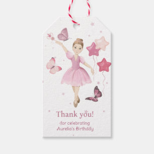 Etiqueta Para Presente Bailarina Fofa Rosa Obrigada
