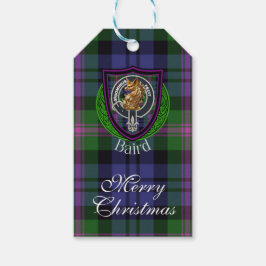 Etiqueta Para Presente Baird Scottish Clan Tartan & Crest