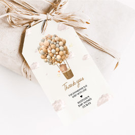 Etiqueta Para Presente Balão de ar quente neutro para cima e para longe f