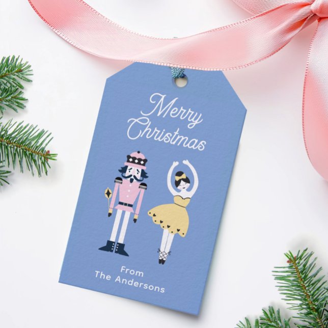 Etiqueta Para Presente Balé Nutcracker Nome Personalizado Natal (Criador carregado)