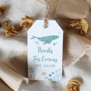 Etiqueta Para Presente Baleia Aniversário Obrigado