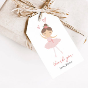 Etiqueta Para Presente Ballerina Rosa Obrigada