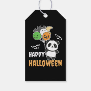 Etiqueta Para Presente Balões De Panda Do Halloween Para Crianças Cute Pa