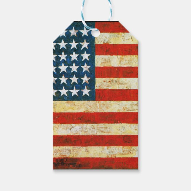 Etiqueta Para Presente Bandeira Americana (Frente)