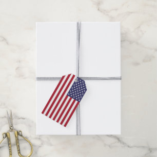 Etiqueta Para Presente Bandeira americana cabida