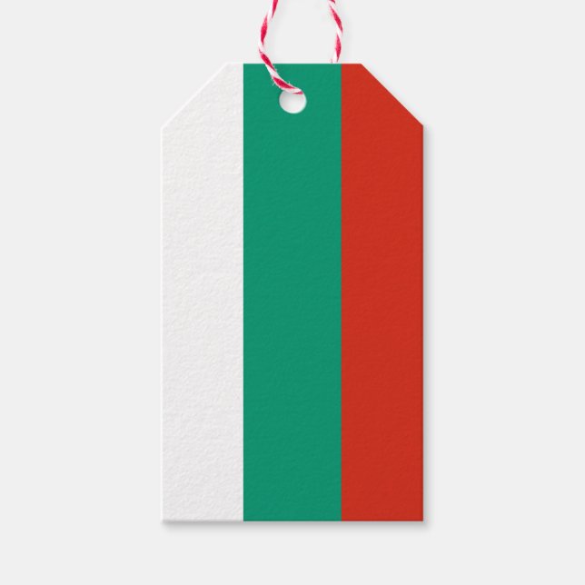 Etiqueta Para Presente Bandeira búlgara (Frente)