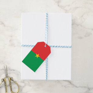 Etiqueta Para Presente Bandeira Burkina Faso