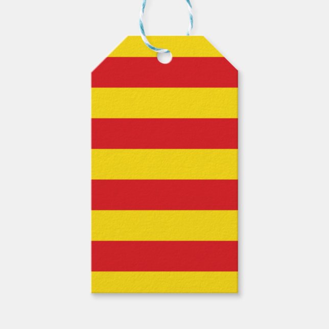 Etiqueta Para Presente Bandeira Catalã (Frente)