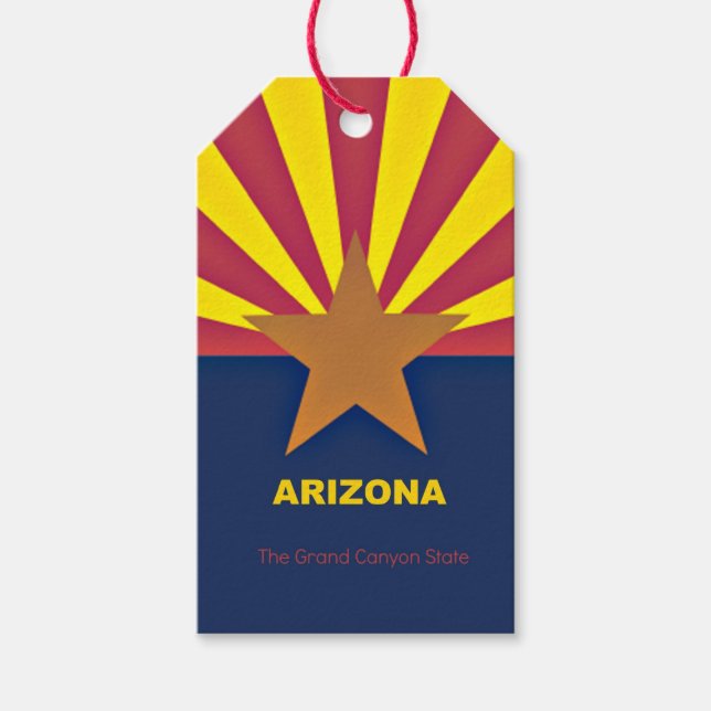 Etiqueta Para Presente Bandeira da Arizona (Frente)