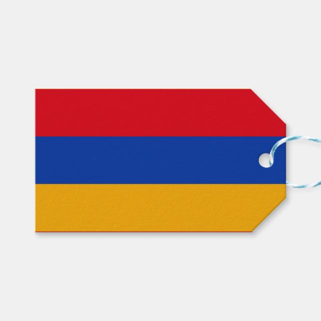 Etiqueta Para Presente Bandeira da Armênia (Frente (horizontal))