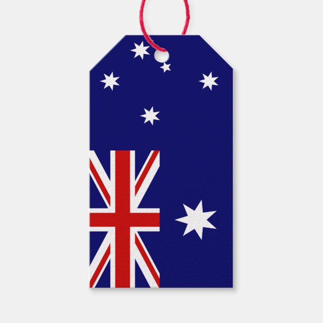 Etiqueta Para Presente Bandeira da Austrália (Frente)