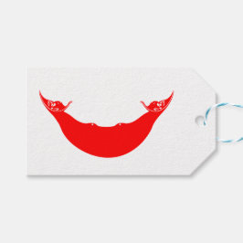 Etiqueta Para Presente Bandeira da Ilha da Páscoa (Rapa Nui)