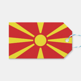 Etiqueta Para Presente Bandeira da Macedônia do Norte