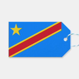 Etiqueta Para Presente Bandeira da RDC (República Democrática do Congo)