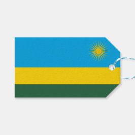 Etiqueta Para Presente Bandeira da Ruanda (Ruanda) (País Africano)