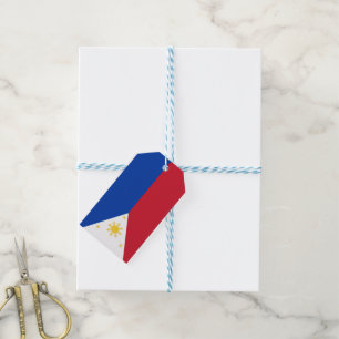 Etiqueta Para Presente Bandeira das Filipinas