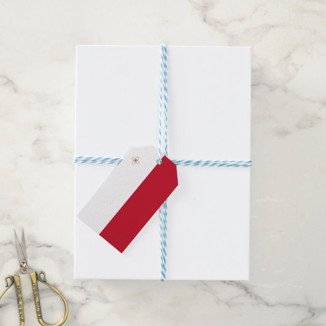 Etiqueta Para Presente Bandeira de Malta (Com cordão)