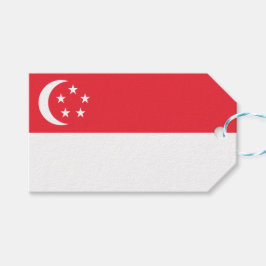 Etiqueta Para Presente Bandeira de Singapura