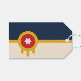 Etiqueta Para Presente Bandeira de Tulsa (Oklahoma)