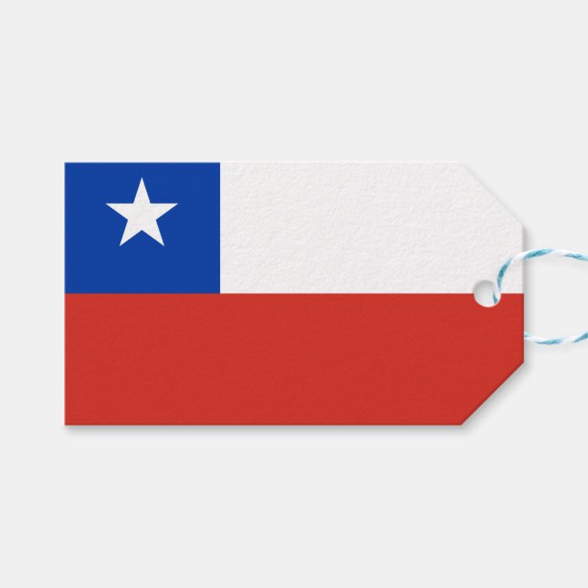 Etiqueta Para Presente Bandeira do Chile (Frente (horizontal))