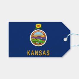 Etiqueta Para Presente Bandeira do Estado do Kansas