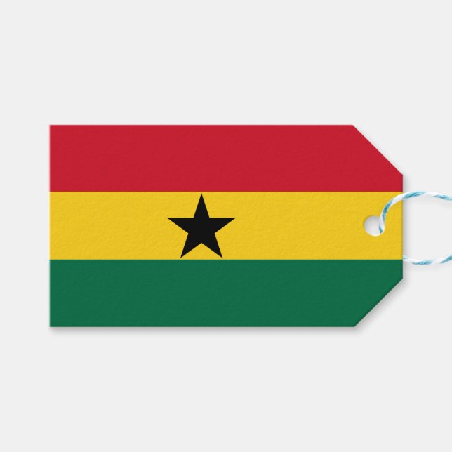 Etiqueta Para Presente Bandeira do Gana (Frente (horizontal))