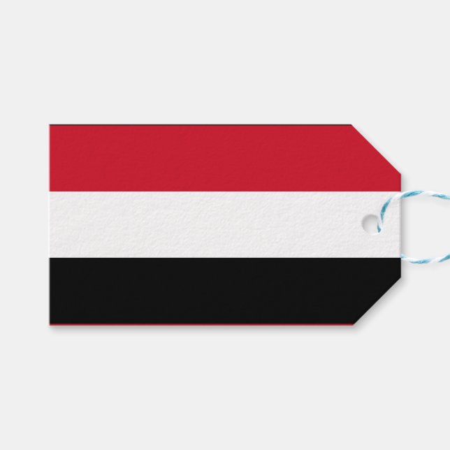 Etiqueta Para Presente Bandeira do Iémen (Frente (horizontal))