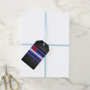 Etiqueta Para Presente Bandeira do orgulho de couro de SlipperyJoe azul r