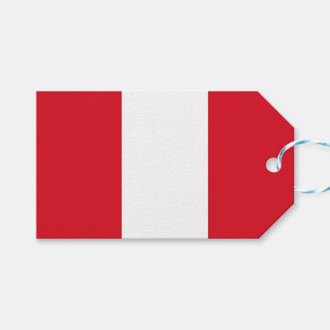 Etiqueta Para Presente Bandeira do Peru (Frente (horizontal))