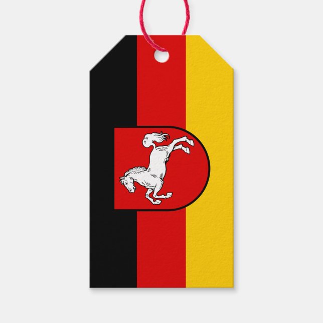 Etiqueta Para Presente Bandeira do Presente da Baixa Saxónia (Frente)