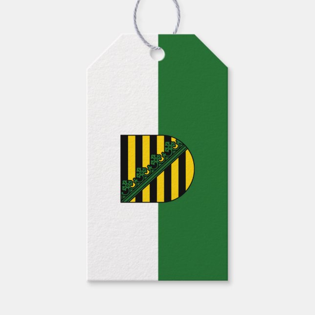 Etiqueta Para Presente Bandeira do Presente da Saxónia (Frente)