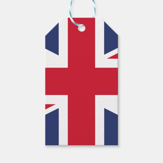 Etiqueta Para Presente Bandeira do Reino Unido (Frente)