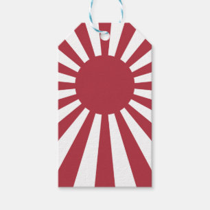 Etiqueta Para Presente Bandeira do Sol Nascente Imperial Japonês, de Edo