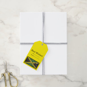 Etiqueta Para Presente Bandeira jamaicana - enrugada