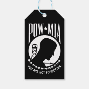 Etiqueta Para Presente Bandeira POW MIA: Soldados Desaparecidos da Guerra