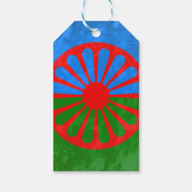 Etiqueta Para Presente bandeira romani (Frente)