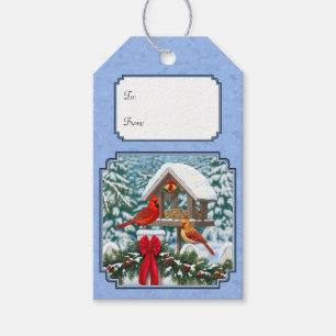 Etiqueta Para Presente Banquete de Natal dos Cardeal Azul