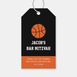 Etiqueta Para Presente Bar de basquete Mitzvah