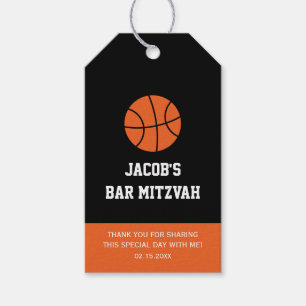 Etiqueta Para Presente Bar de basquete Mitzvah