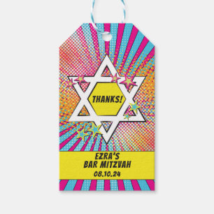 Etiqueta Para Presente Bar Mitzvah Star do História em quadrinhos Comic B