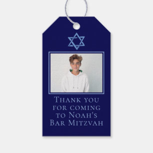 Etiqueta Para Presente Bar Real Mitzvah Foto Estrela do Partido David
