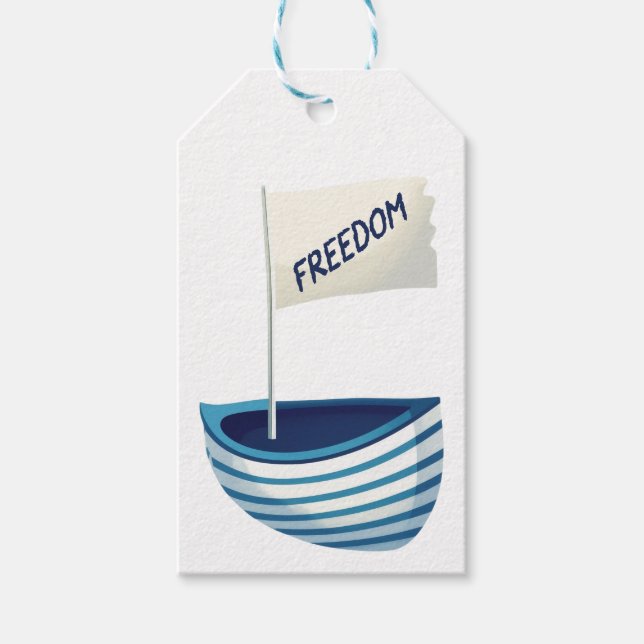 Etiqueta Para Presente Barco da Liberdade Náutica (Frente)