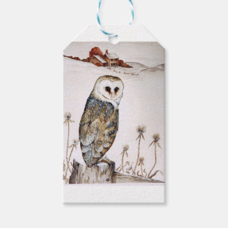 Etiqueta Para Presente Barn Owl na caça