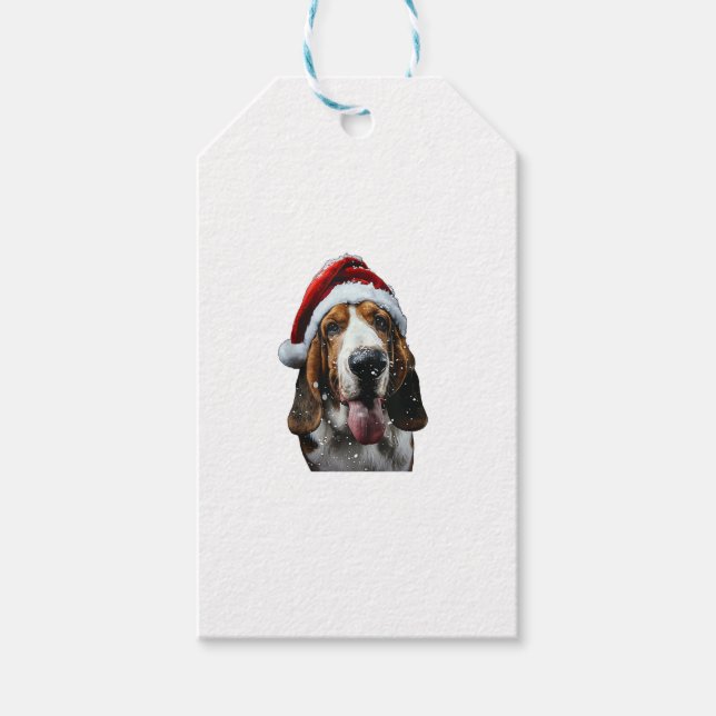 Etiqueta Para Presente Basset Hound Natal (Frente)