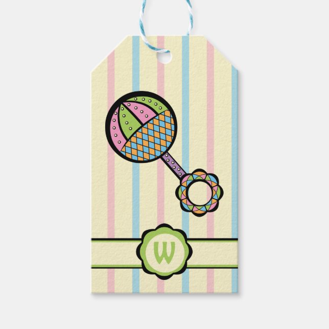 Etiqueta Para Presente Bastante doce etiqueta de presente de Rattle (Frente)