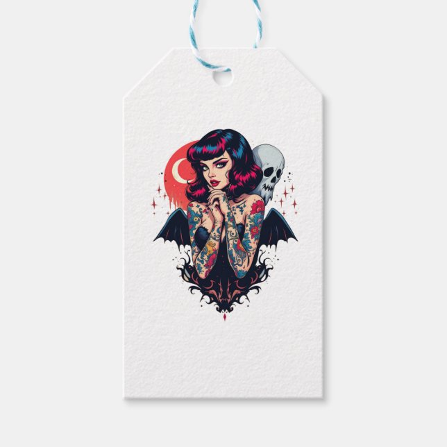 Etiqueta Para Presente Bat Wing Beauty (Frente)