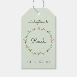 Etiqueta Para Presente Batismo dos Beija-flores de Anna